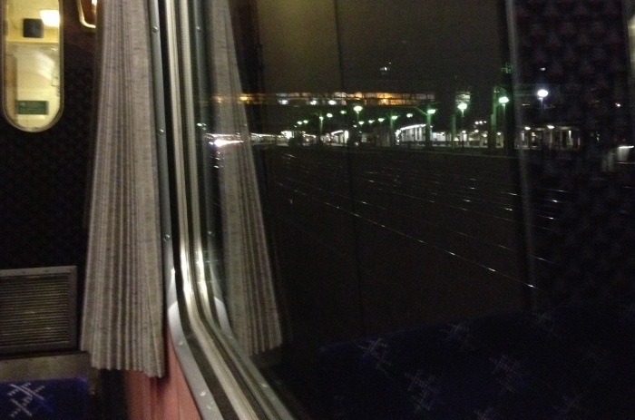 Leaving London on the sleeper train
